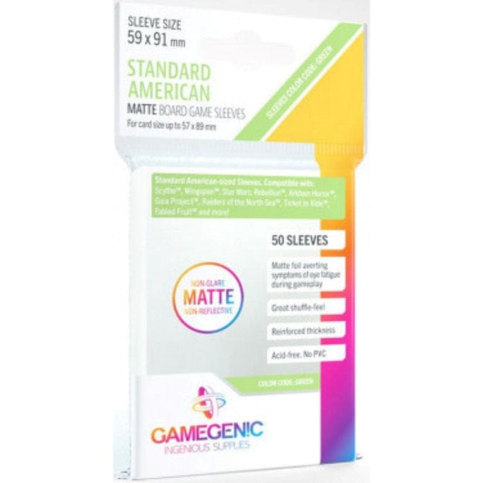 Card Protector Sleeves - Gamegenic MATTE Standard American 59mmx91mm (50)