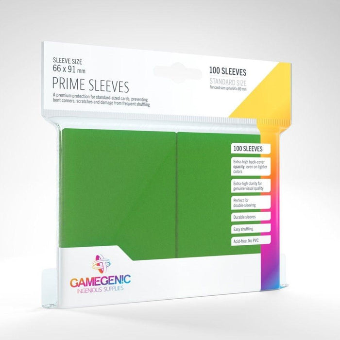 Card Protector Sleeves - Gamegenic Prime 100ct Green