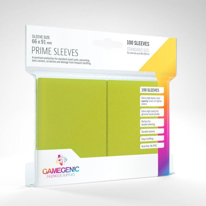 Card Protector Sleeves - Gamegenic Prime 100ct Lime