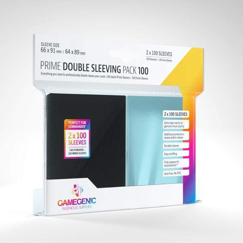 Gamegenic Trading Card Games Card Protector Sleeves - Gamegenic Prime Double Sleeving Pack 100