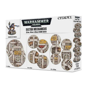 Games Workshop Hobby Citadel - Sector Mechanicus 32mm, 40mm & 65mm Round Bases (Boxed)