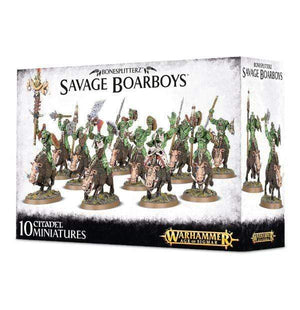 Games Workshop Miniatures Age of Sigmar - Bonesplitterz Savage Boarboys (Boxed)