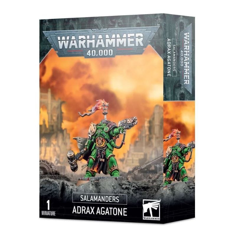 Games Workshop Miniatures Warhammer 40K - Salamanders - Adrax Agatone (Boxed)
