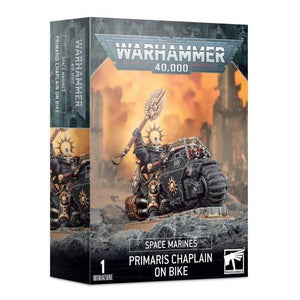 Games Workshop Miniatures Warhammer 40k - Space Marines - Primaris Chaplain On Bike (Boxed)