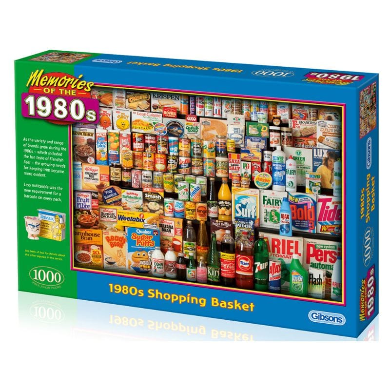 Gibsons Jigsaws 1980s Shopping Basket (1000pc) Gibsons