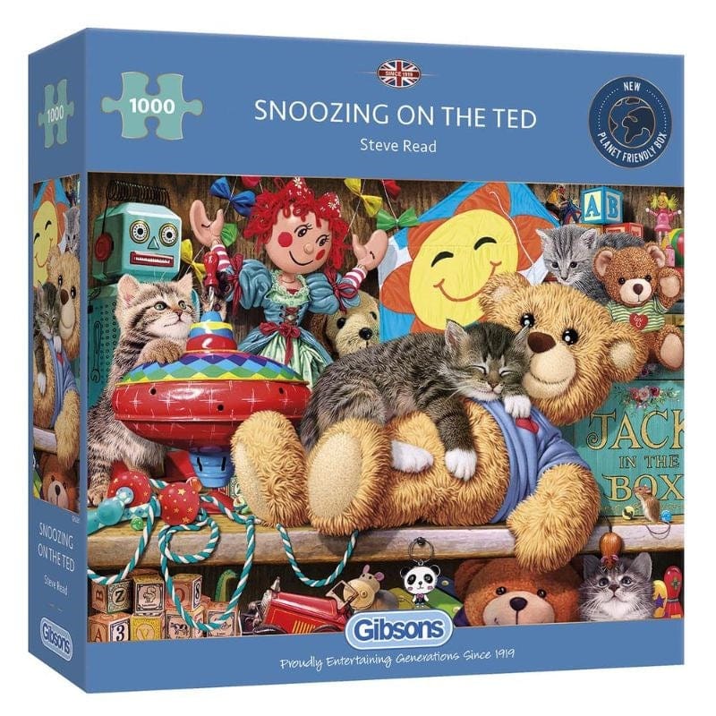 Gibsons Jigsaws Snoozing on the Ted (1000pc) Gibsons