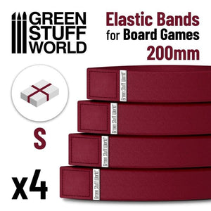 Greenstuff World Board & Card Games GSW - Elastic Bands For Board Games - Pack X4 (200mm)