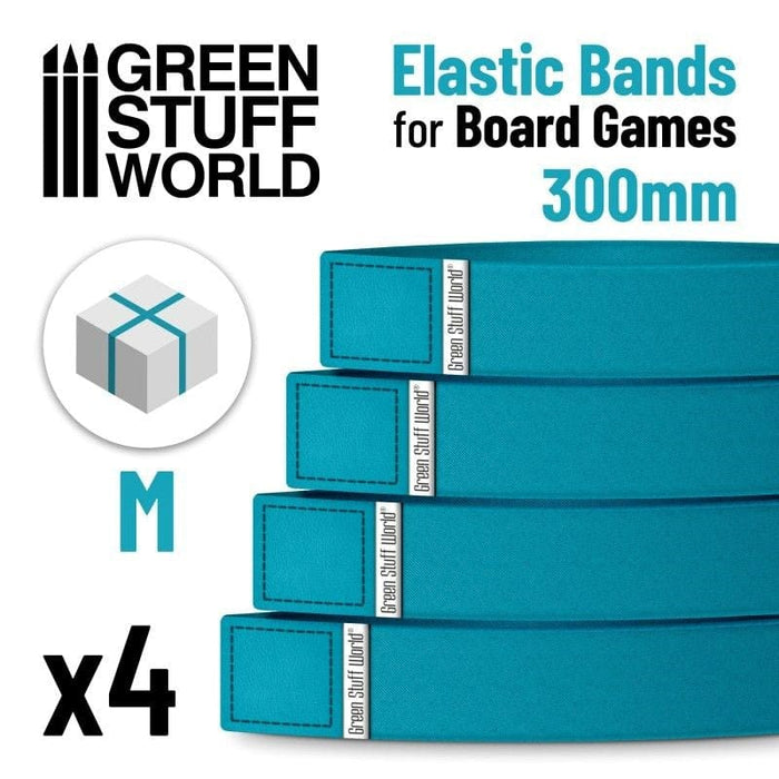 GSW - Elastic Bands For Board Games - Pack X4 (300mm)
