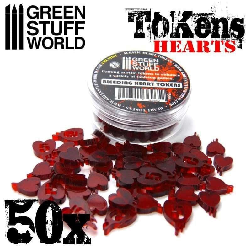 Greenstuff World Board & Card Games GSW - Gaming Tokens - Hearts