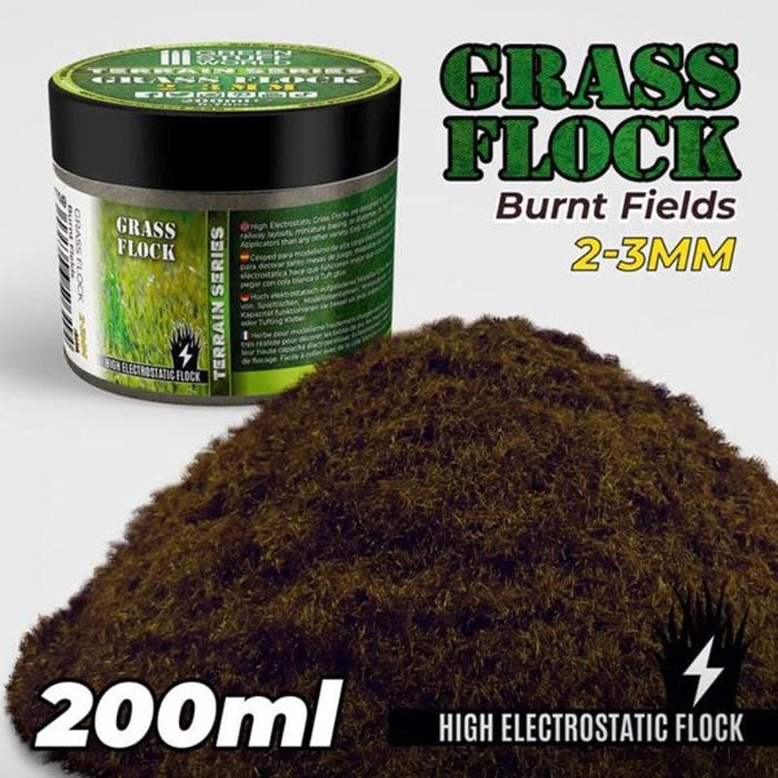 Grass Flock 2-3mm 200ml - Burnt Fields