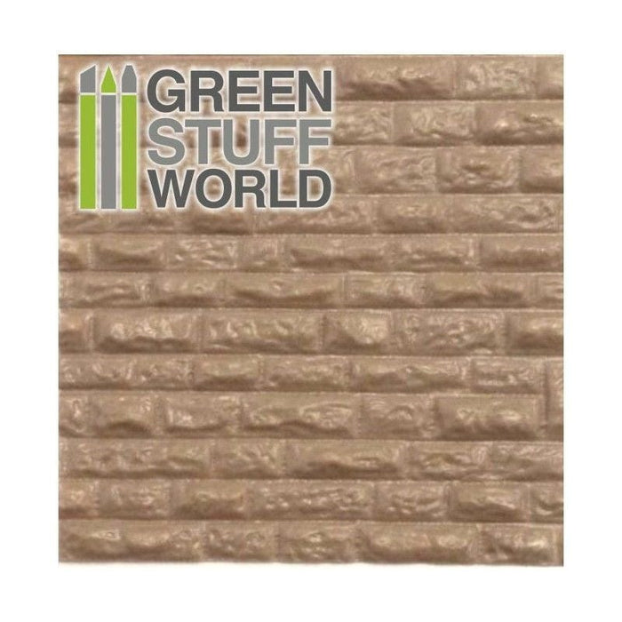 GSW - Abs Plasticard - Rough Rock Wall Textured Sheet  (A4)
