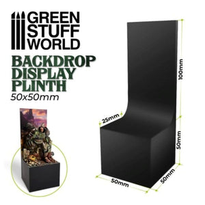 Greenstuff World Hobby GSW - Backdrop Display Plinth 5x5x5cm - Black
