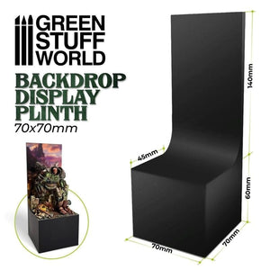 Greenstuff World Hobby GSW - Backdrop Display Plinth 7x7x6cm - Black