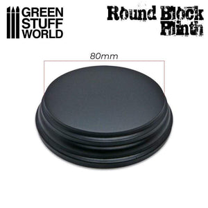 Greenstuff World Hobby GSW - Black Round Display Plinth 8cm