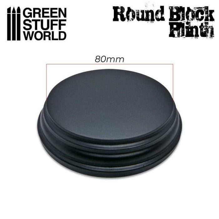 GSW - Black Round Display Plinth 8cm