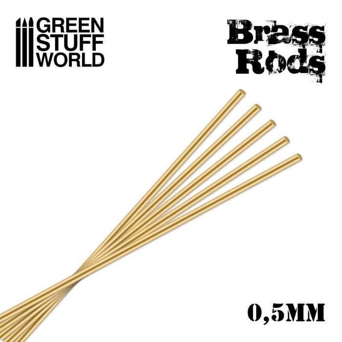 GSW - Brass Rods 0.5mm 5 Pack