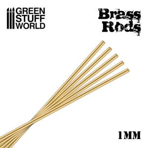 Greenstuff World Hobby GSW - Brass Rods 1mm 5 Pack