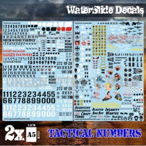 Greenstuff World Hobby GSW - Decal sheets - Tactical Numbers, Nose and Hull Art for Military Vehicles
