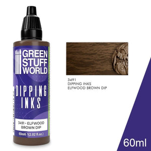 Greenstuff World Hobby GSW - Dipping Ink - Elfwood Brown Dip (60ml)