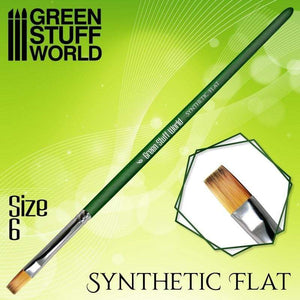 Greenstuff World Hobby GSW - Flat Synthetic Brush - Size #6