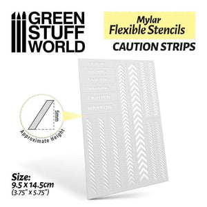Greenstuff World Hobby GSW - Flexible Stencils - Caution Strips (5mm Aprox.)