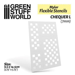 Greenstuff World Hobby GSW - Flexible Stencils - Chequer L (7mm)