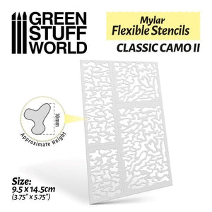 Greenstuff World Hobby GSW - Flexible Stencils - Classic Camo 2 (10mm Aprox.)