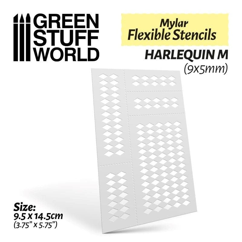 Greenstuff World Hobby GSW - Flexible Stencils - Harlequin M (9x5mm)