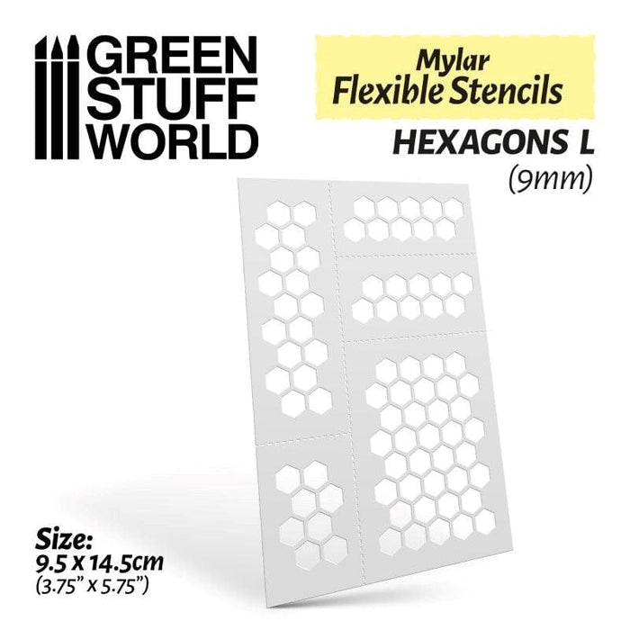GSW - Flexible Stencils - Hexagons L (9mm)
