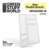 Greenstuff World Hobby GSW - Flexible Stencils - Hexagons M (7mm)