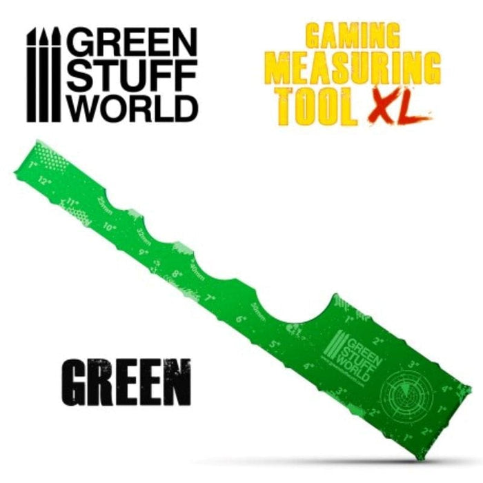 GSW - Gaming Measuring Tool - GREEN (thickness 3mm) 12 inches