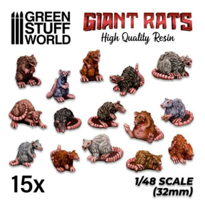 Greenstuff World Hobby GSW - Giant Rats Resin Set
