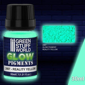 Greenstuff World Hobby GSW - Glow in the Dark Pigment - Reality Yellow-Green 30ml