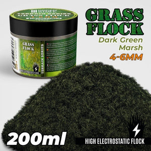 Greenstuff World Hobby GSW - Grass Flock - Dark Green Marsh 4-6mm (200ml)
