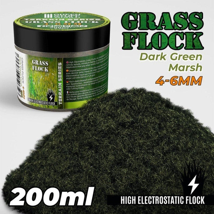 GSW - Grass Flock - Dark Green Marsh 4-6mm (200ml)