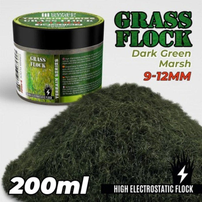 GSW - Grass Flock - Dark Green Marsh 9-12mm (200ml)