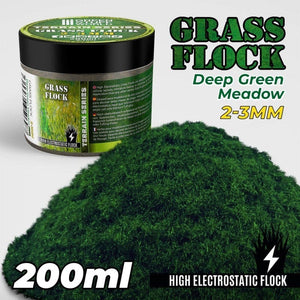 Greenstuff World Hobby GSW - Grass Flock - Deep Green Meadow 2-3mm (200ml)