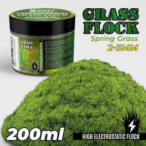 Greenstuff World Hobby GSW - Grass Flock - Spring Grass 2-3mm (200ml)