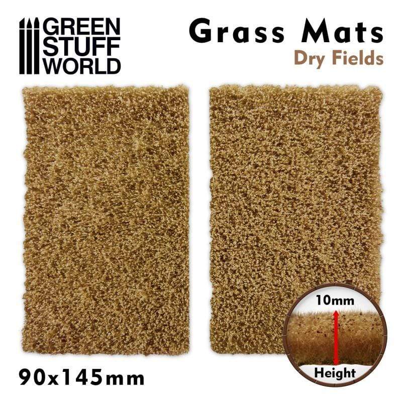 Greenstuff World Hobby GSW - Grass Mat Cut-Outs 90 x145mm Dry Fields 10mm (2pc)