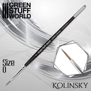 Greenstuff World Hobby GSW - Kolinsky Brush Size #0 - Silver Series
