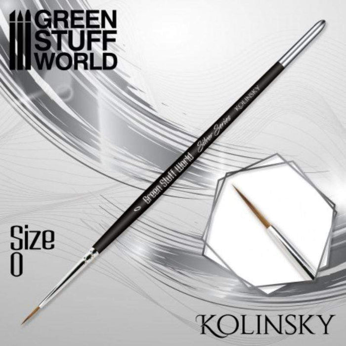 GSW - Kolinsky Brush Size #0 - Silver Series
