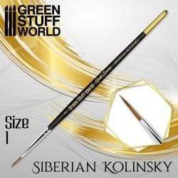 Greenstuff World Hobby GSW - Kolinsky Brush Size #1 - Gold Series