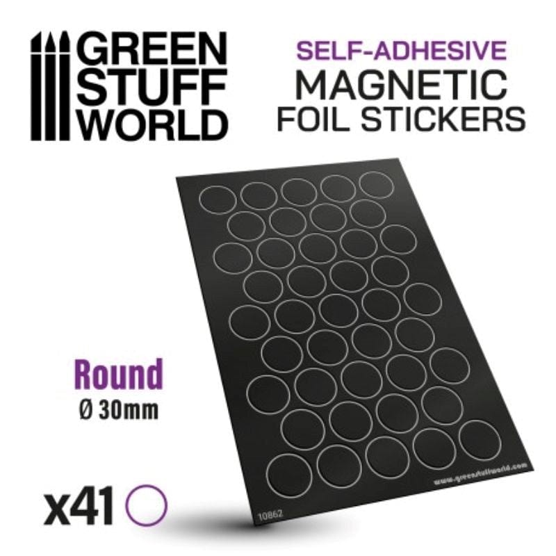 Greenstuff World Hobby GSW - Magnetic Precut Sizes - Adhesive Round 30mm