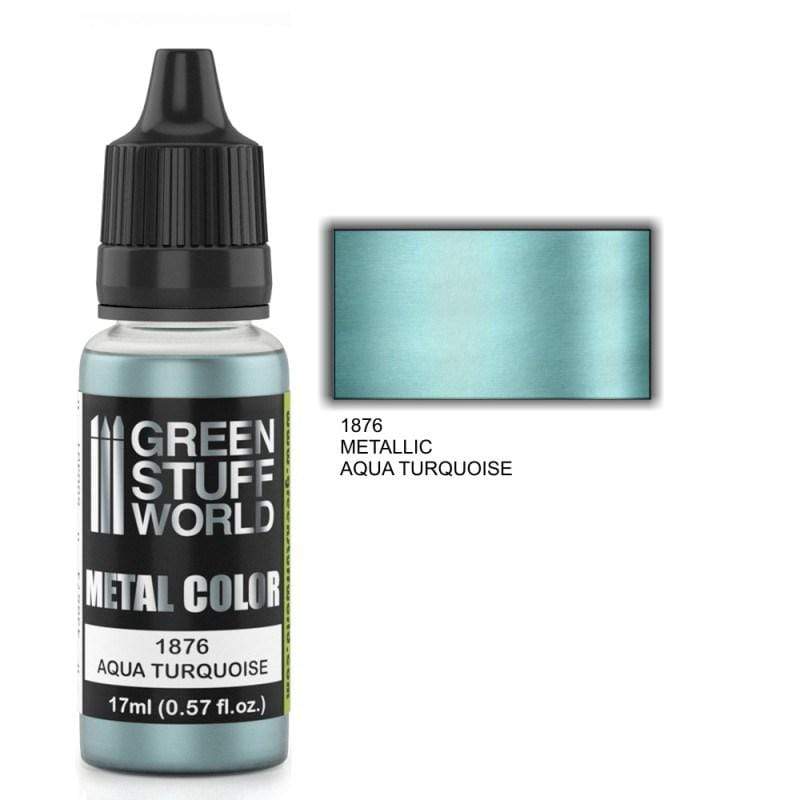 Greenstuff World Hobby GSW - Metallic Colour Series - Aqua Turquoise 17ml