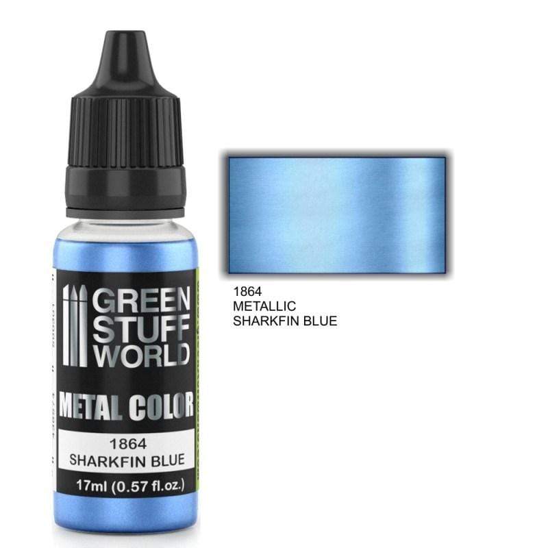 Greenstuff World Hobby GSW - Metallic Colour Series - Sharkfin Blue 17ml