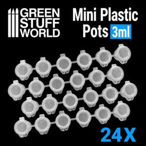 Greenstuff World Hobby GSW - Mini Plastic Mixing Pots 3ml (4x6 pots)
