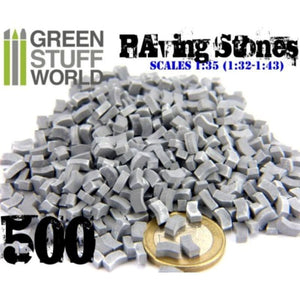 Greenstuff World Hobby GSW - Model Paving Bricks - Grey (x500)