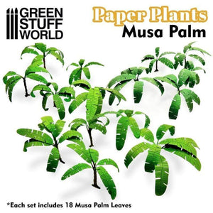 Greenstuff World Hobby GSW - Musa Tree Paper Plant Cutout (Unpainted)