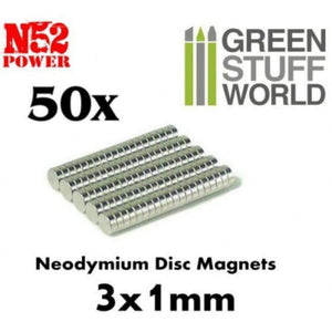 Greenstuff World Hobby GSW - Neodymium Magnets 3x1mm - (50 pack)