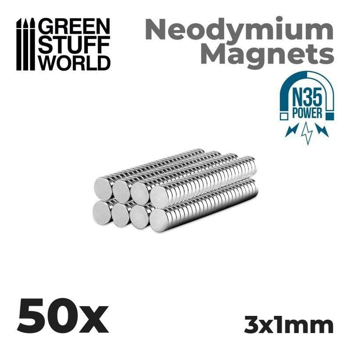 GSW -  Neodymium Magnets 3x1mm N35 (50 pack)
